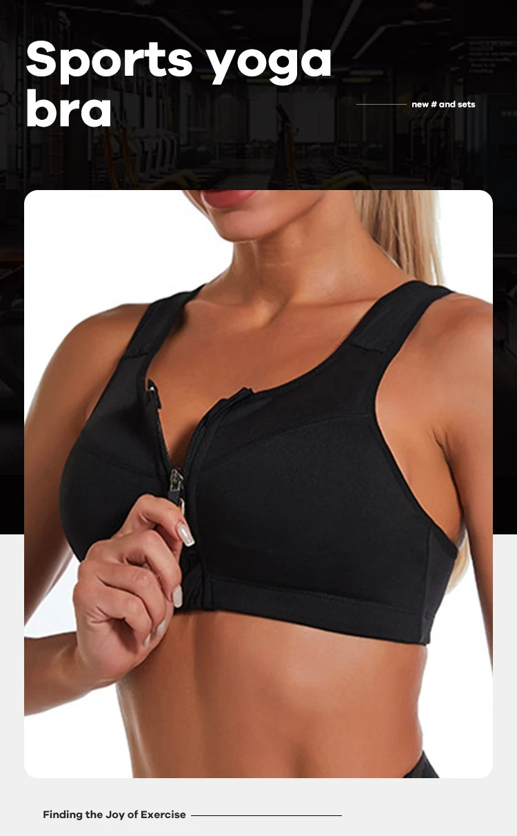 Top Esportivo Feminino com Zíper – Suporte