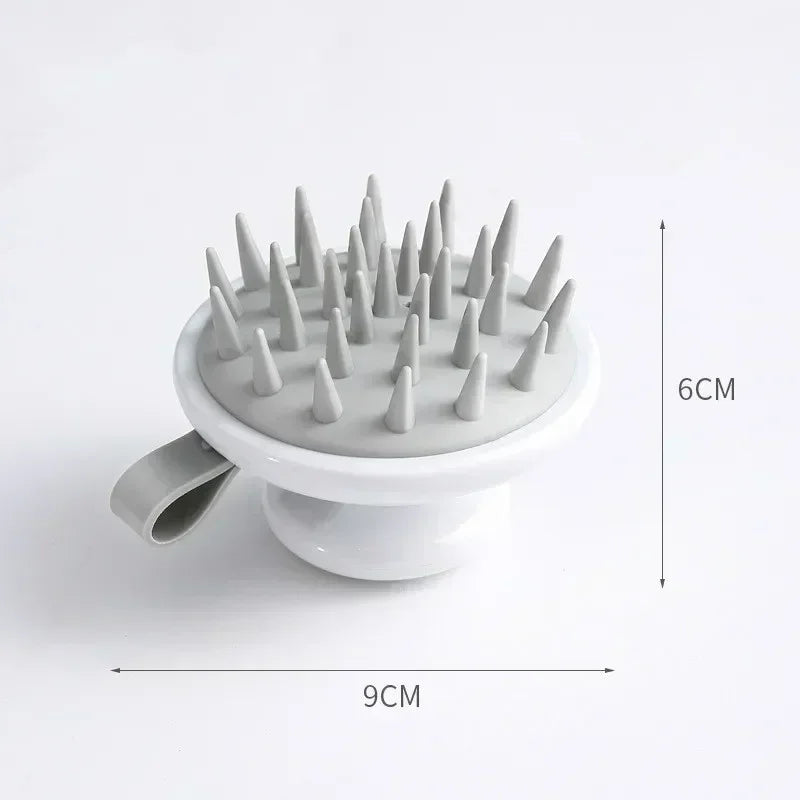 Escova de Massagem para Couro Cabeludo e Corpo – Silicone Macio | Ideal para Banho, Lavagem de Cabelos e SPA Caseiro